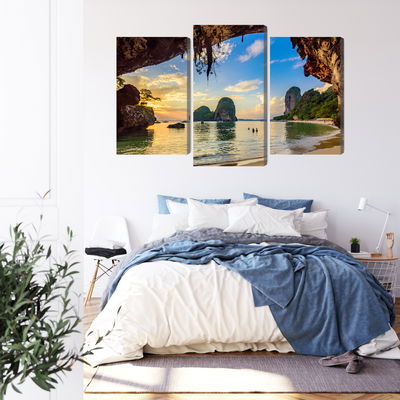 Ljuddämpande tavla - Sunset on a beach in thailand