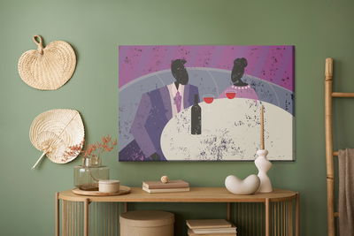 Ljuddämpande tavla - Couple at the retro