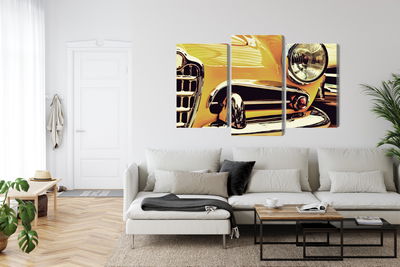 Ljuddämpande tavla - The front of a vintage car