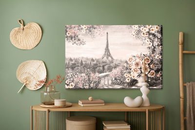 Ljuddämpande tavla - A flowery terrace