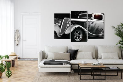 Ljuddämpande tavla - Vintage style hot rod car