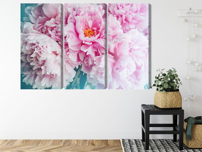 Ljuddämpande tavla - 3d peony bouquet