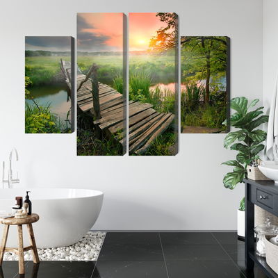 Ljuddämpande tavla - Meadow at dawn