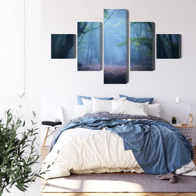 Ljuddämpande tavla - Hazy 3d forest landscape