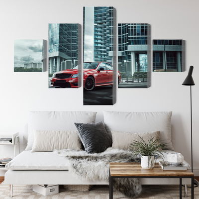 Ljuddämpande tavla - Red car on a background