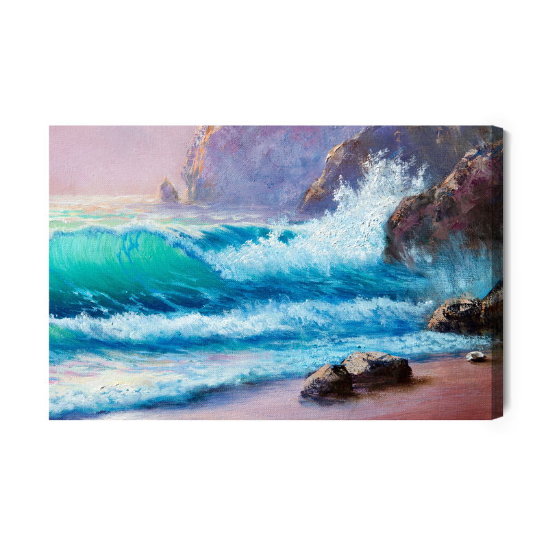 Ljuddämpande tavla - Rocks by the sea