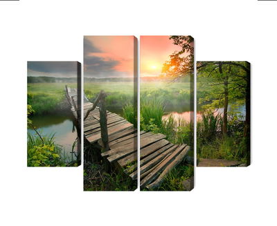 Ljuddämpande tavla - Meadow at dawn