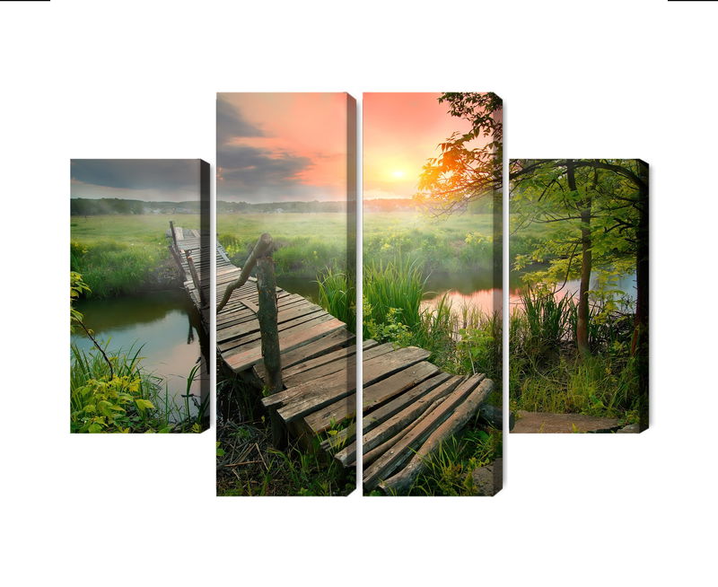 Ljuddämpande tavla - Meadow at dawn