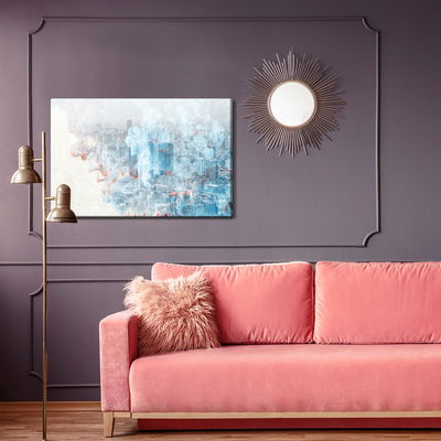 Ljuddämpande tavla - Colored abstract city