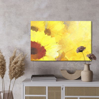 Ljuddämpande tavla - Painted sunflowers