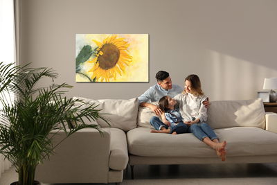 Ljuddämpande tavla - Watercolor sunflower flower