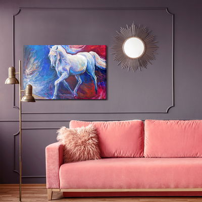 Ljuddämpande tavla - Horse on an abstract