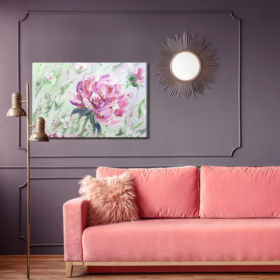 Ljuddämpande tavla - Peonies roses as painted