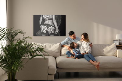 Ljuddämpande tavla - Couple in sexy pose