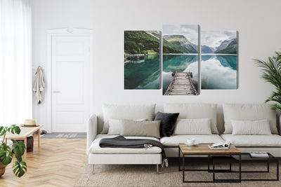 Ljuddämpande tavla - View of the lovatnet lake