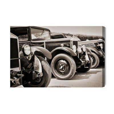 Ljuddämpande tavla - Antique vintage cars