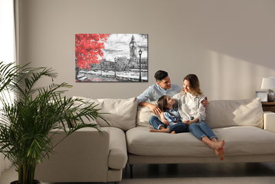 Ljuddämpande tavla - View of the thames and big