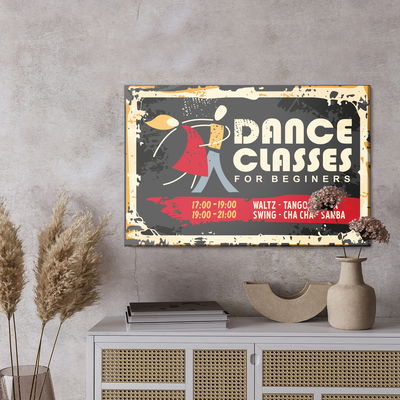 Ljuddämpande tavla - Retro dance school