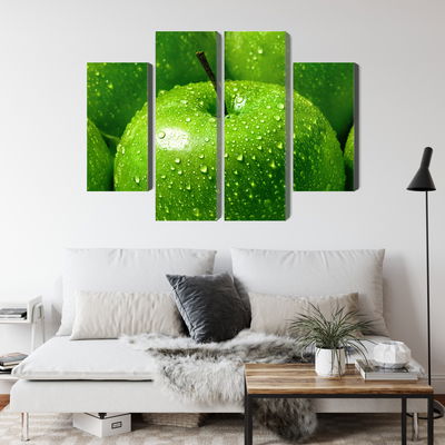 Ljuddämpande tavla - Green apples on a macro scale