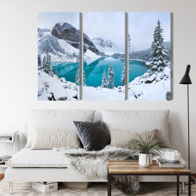 Ljuddämpande tavla - Moraine Lake in winter