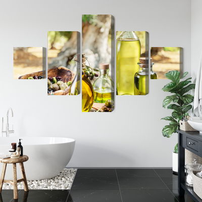 Ljuddämpande tavla - Oil bottles