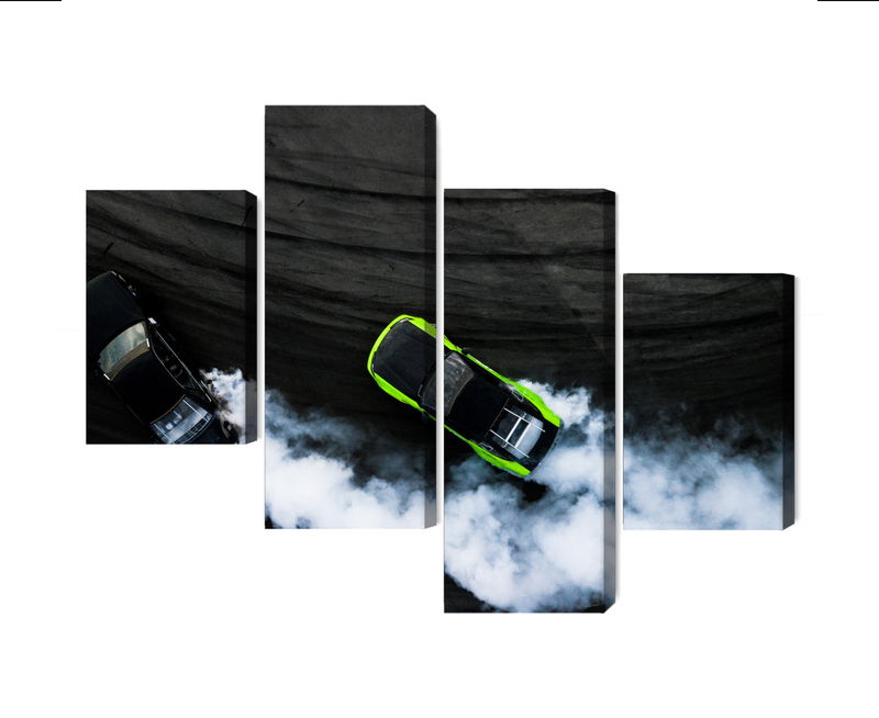 Ljuddämpande tavla - Drifting 3d cars