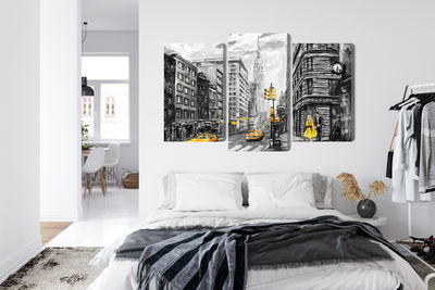 Ljuddämpande tavla - View of the street of new