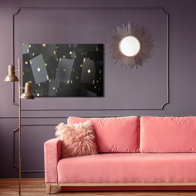 Ljuddämpande tavla - Floating black cards