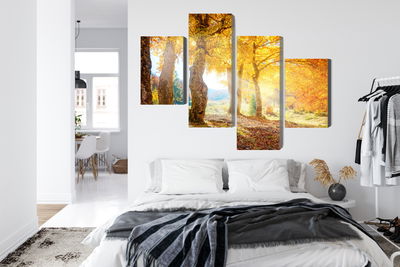 Ljuddämpande tavla - Sunny autumn forest