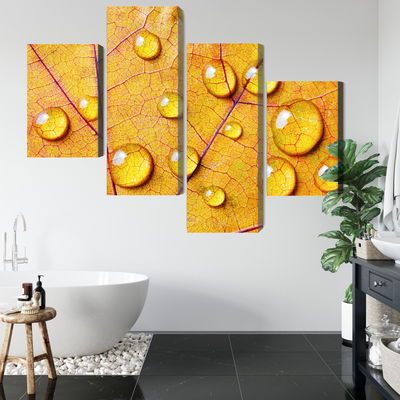 Ljuddämpande tavla - Water drops on an autumn