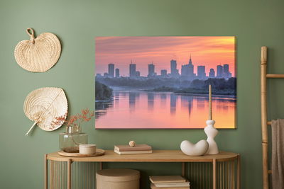 Ljuddämpande tavla - Warsaw and the sunset