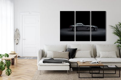 Ljuddämpande tavla - Sports car on a dark