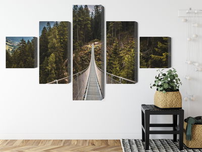 Ljuddämpande tavla - Suspension bridge in a 3d