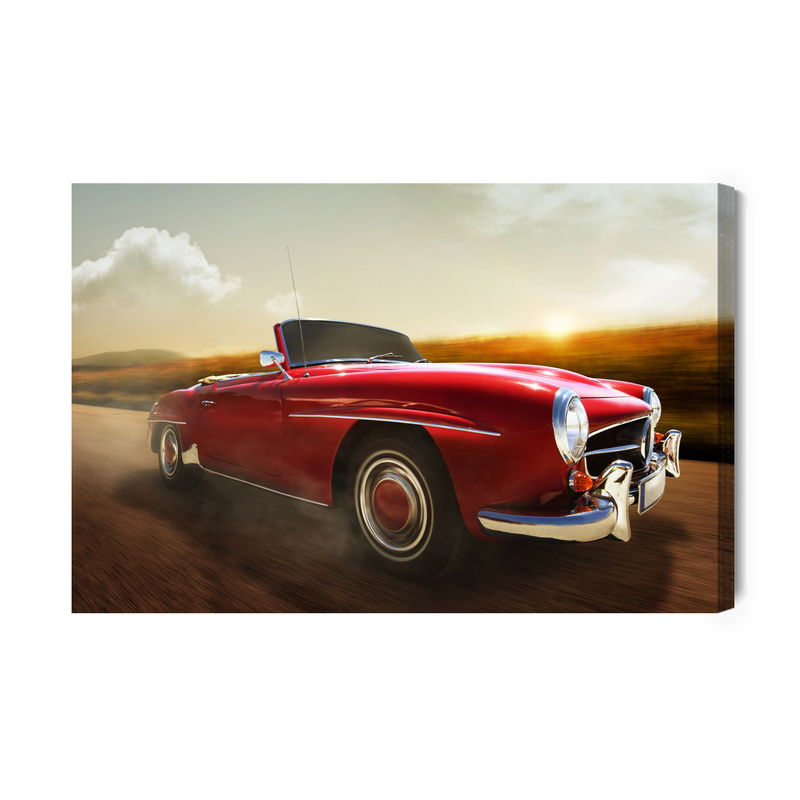 Ljuddämpande tavla - Red car in motion