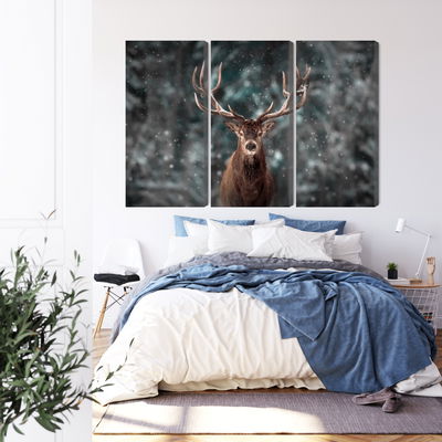 Ljuddämpande tavla - Deer in the forest 3d