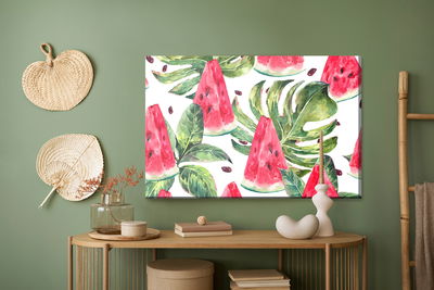 Ljuddämpande tavla - Watermelon with tropical
