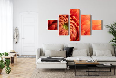 Ljuddämpande tavla - Orange chrysanthemum