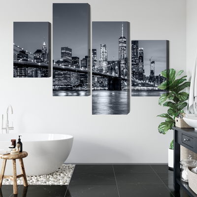 Ljuddämpande tavla - Panorama of New York at night