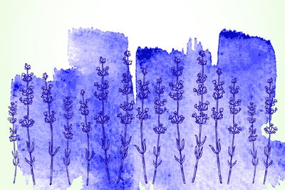 Ljuddämpande tavla - Watercolor lavender