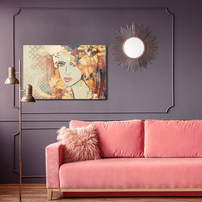 Ljuddämpande tavla - Art sketching beautiful girl