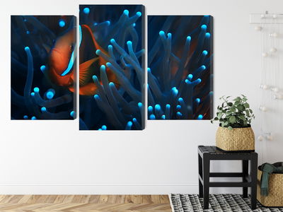 Ljuddämpande tavla - Clownfish in a 3d anemone