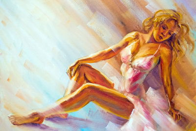 Ljuddämpande tavla - Painted ballerina