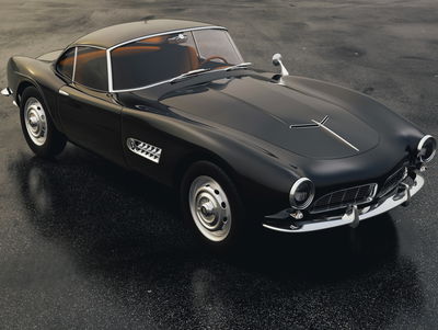 Ljuddämpande tavla - Vintage black sports car