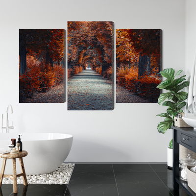 Ljuddämpande tavla - A path deep into the autumn