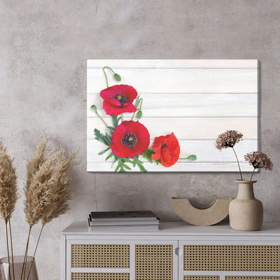 Ljuddämpande tavla - Red poppies on a background