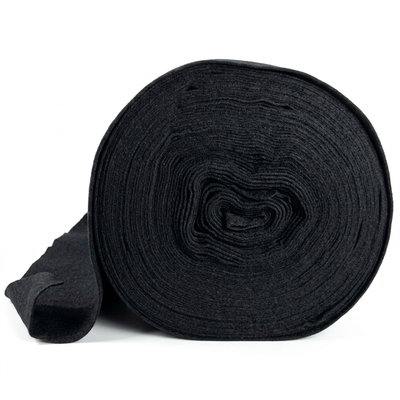 SilentDirect Soft Felt -musta huopamatto rullana