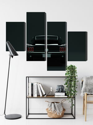 Ljuddämpande tavla - Vintage black muscle car