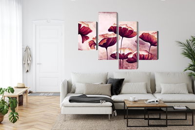 Ljuddämpande tavla - Poppies as painted