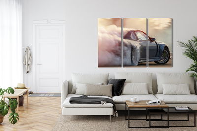 Ljuddämpande tavla - Sports car in a cloud