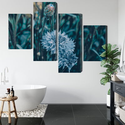 Ljuddämpande tavla - Cornflowers in the meadow 3d